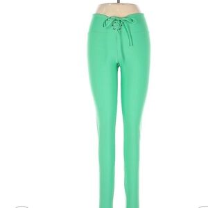 Year of Ours Gloss Football Leggings Green Medium Retail $125